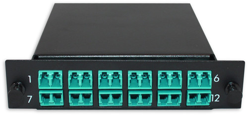 24 Fiber, 2 x 12 MTP to LC Duplex LGX OM3 Multimode Cassette